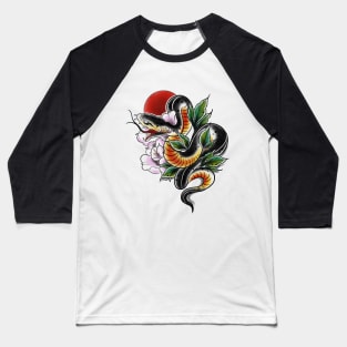 Japanese snake Baseball T-Shirt